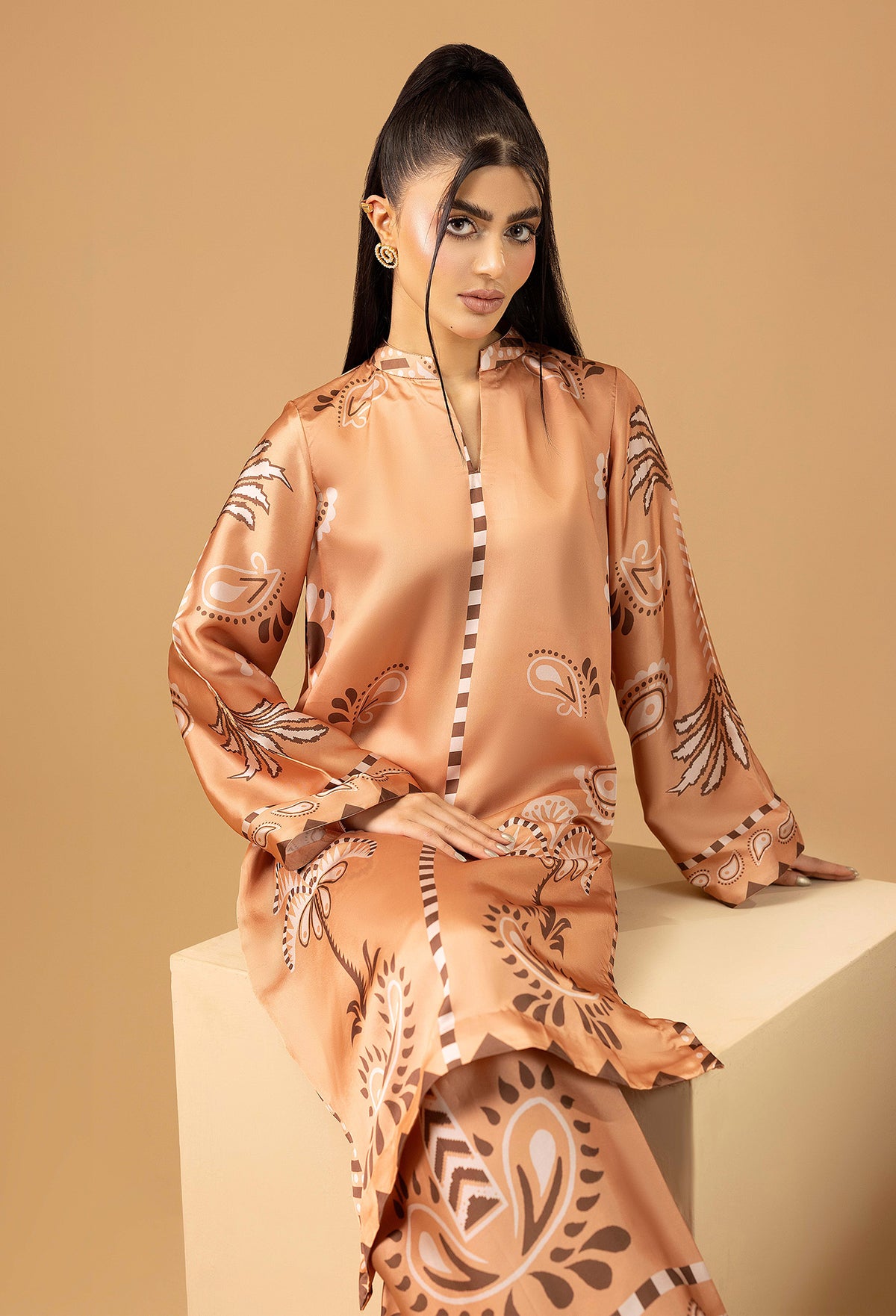 2 Piece – Printed Shamoz Silk