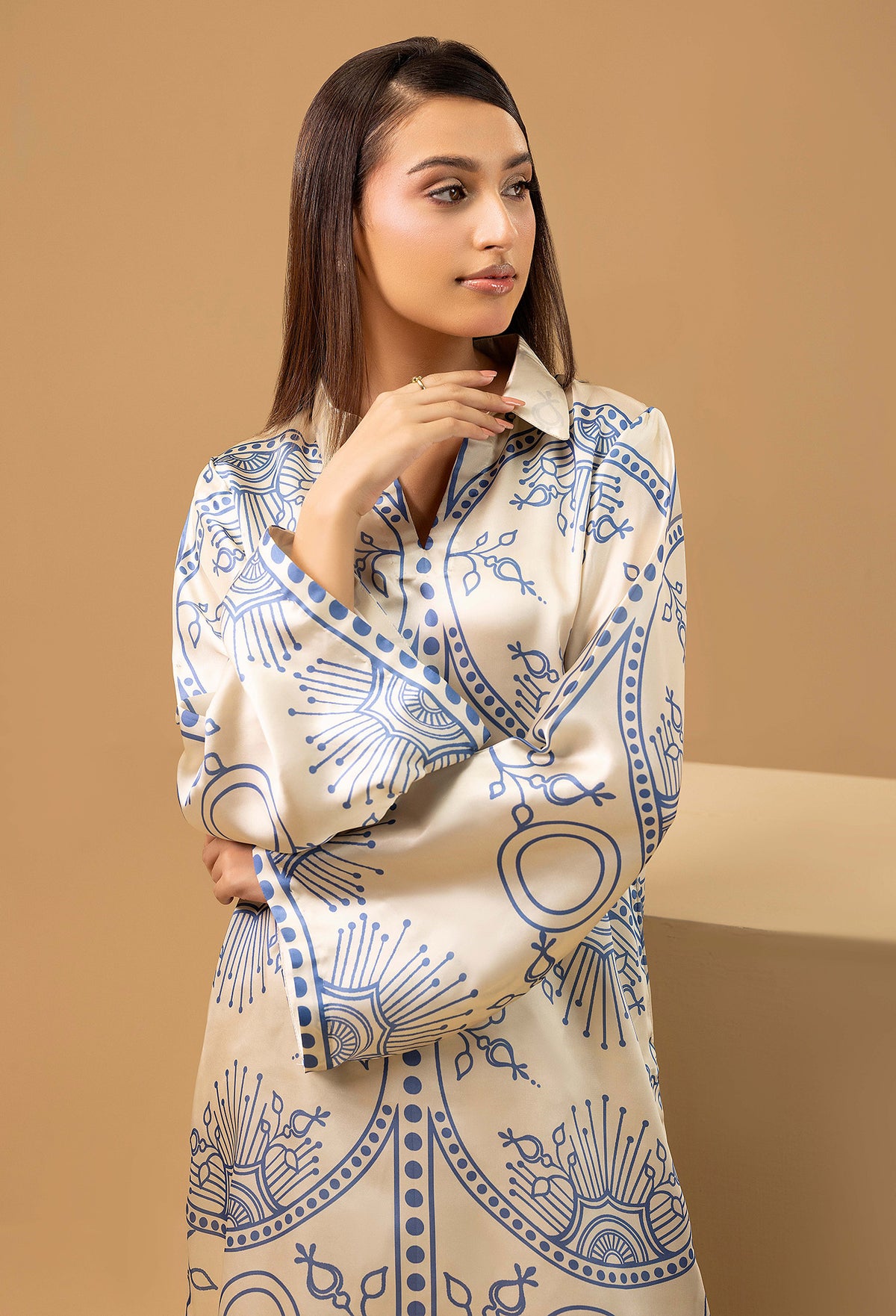 2 Piece – Printed Shamoz Silk