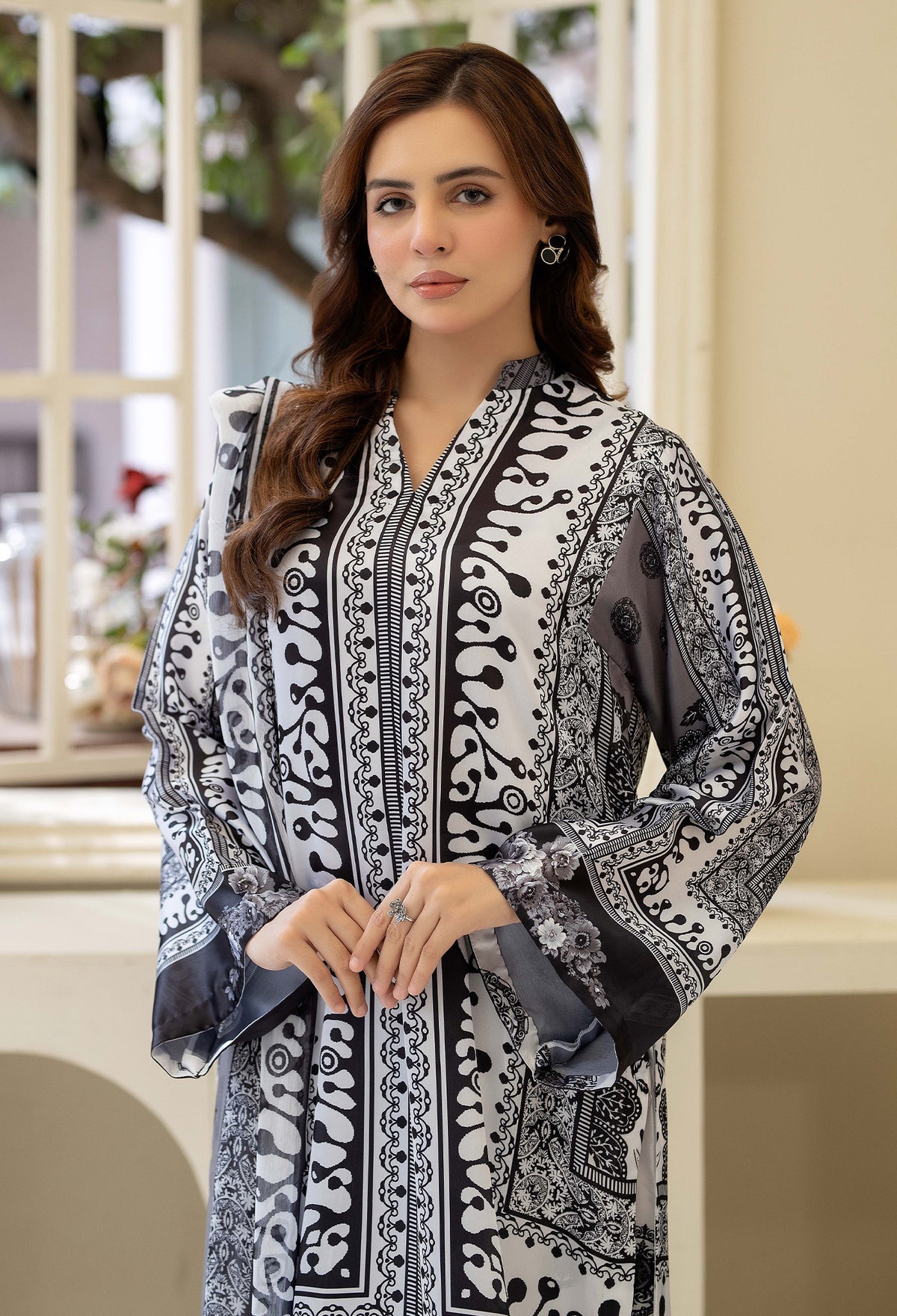 3 Piece – Printed Shamoz Silk