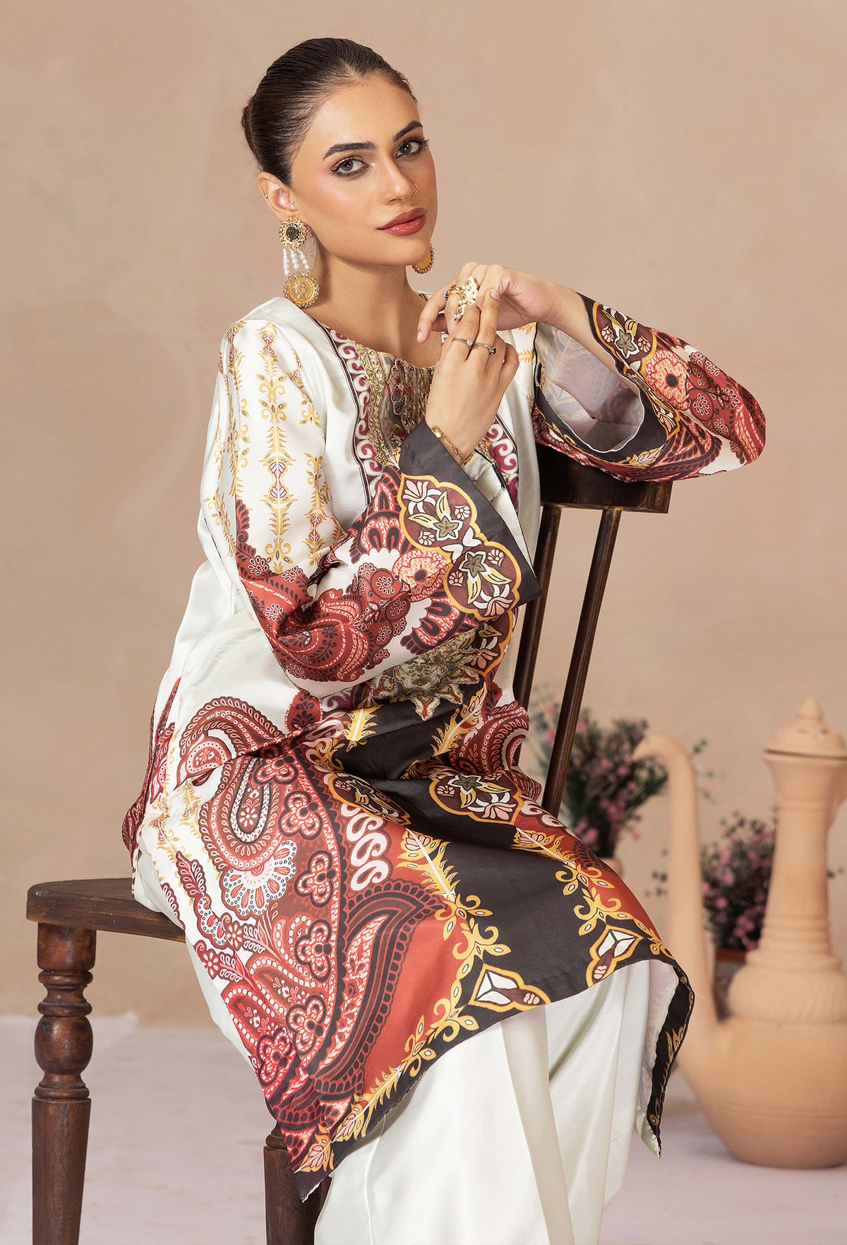 2 Piece – Printed Shamoz Silk