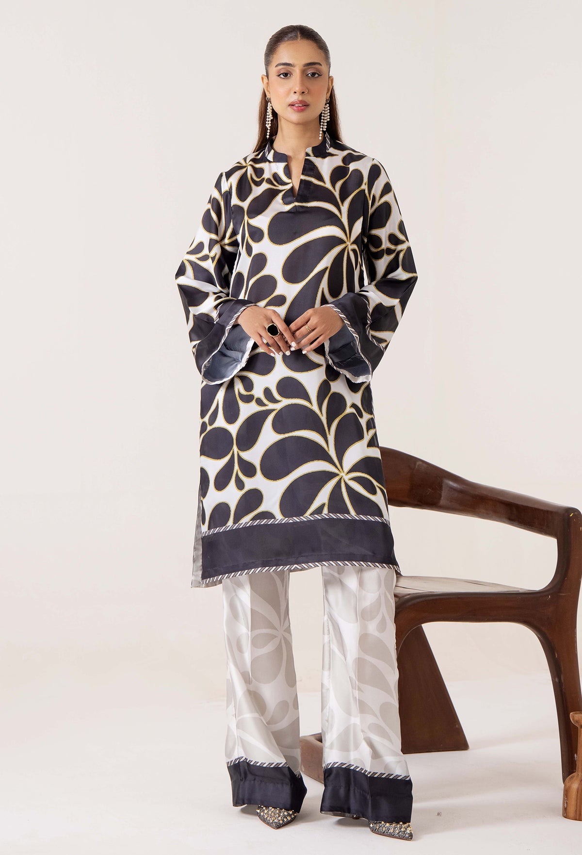 2 Piece – Printed Shamoz Silk