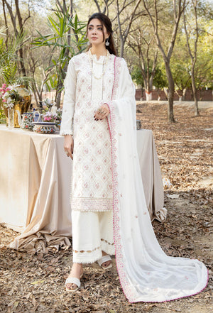 Blossom Unstitched Embroidered Lawn by Adan's Libas