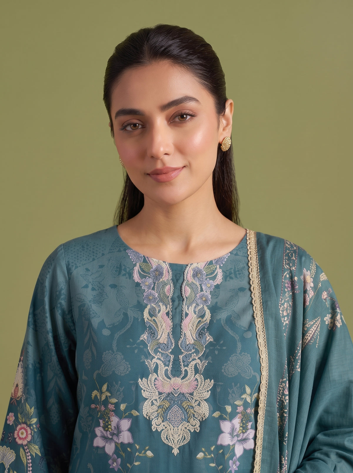 3 Piece – Printed Lawn