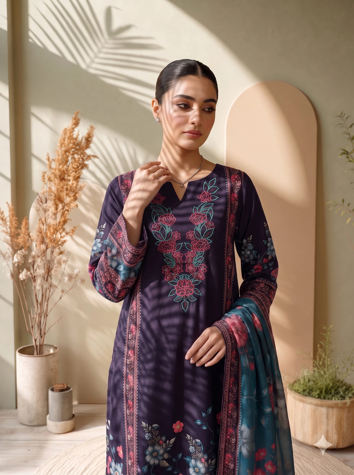 3 Piece – Printed Lawn