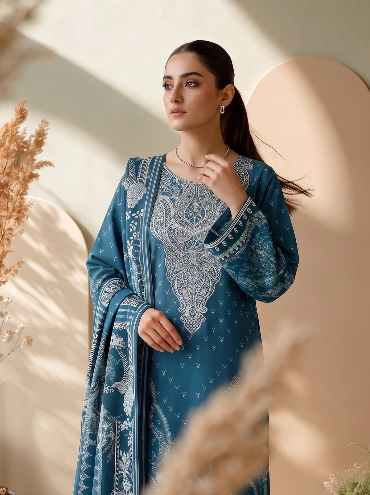 3 Piece – Printed Lawn