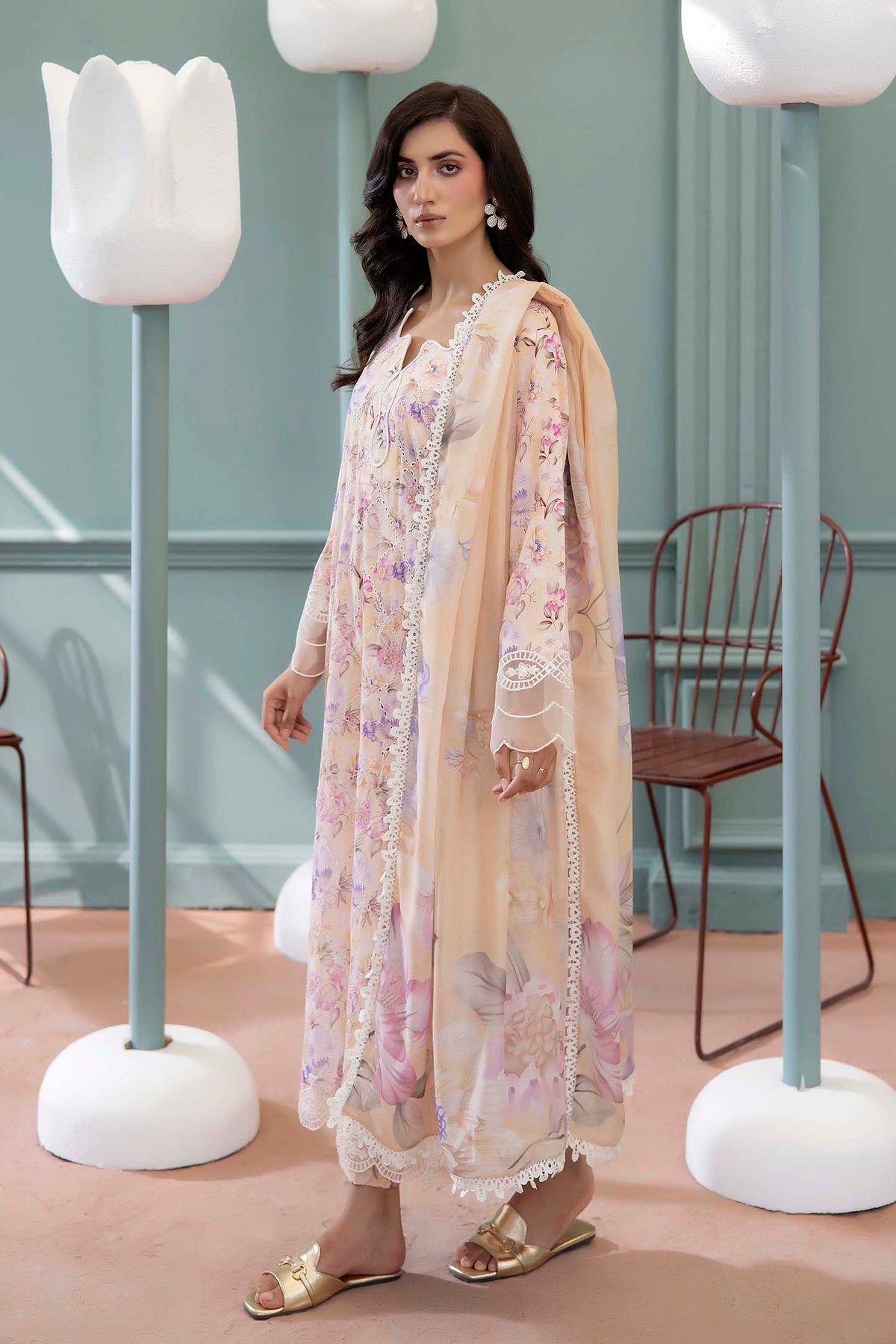 3 Piece – Printed Lawn