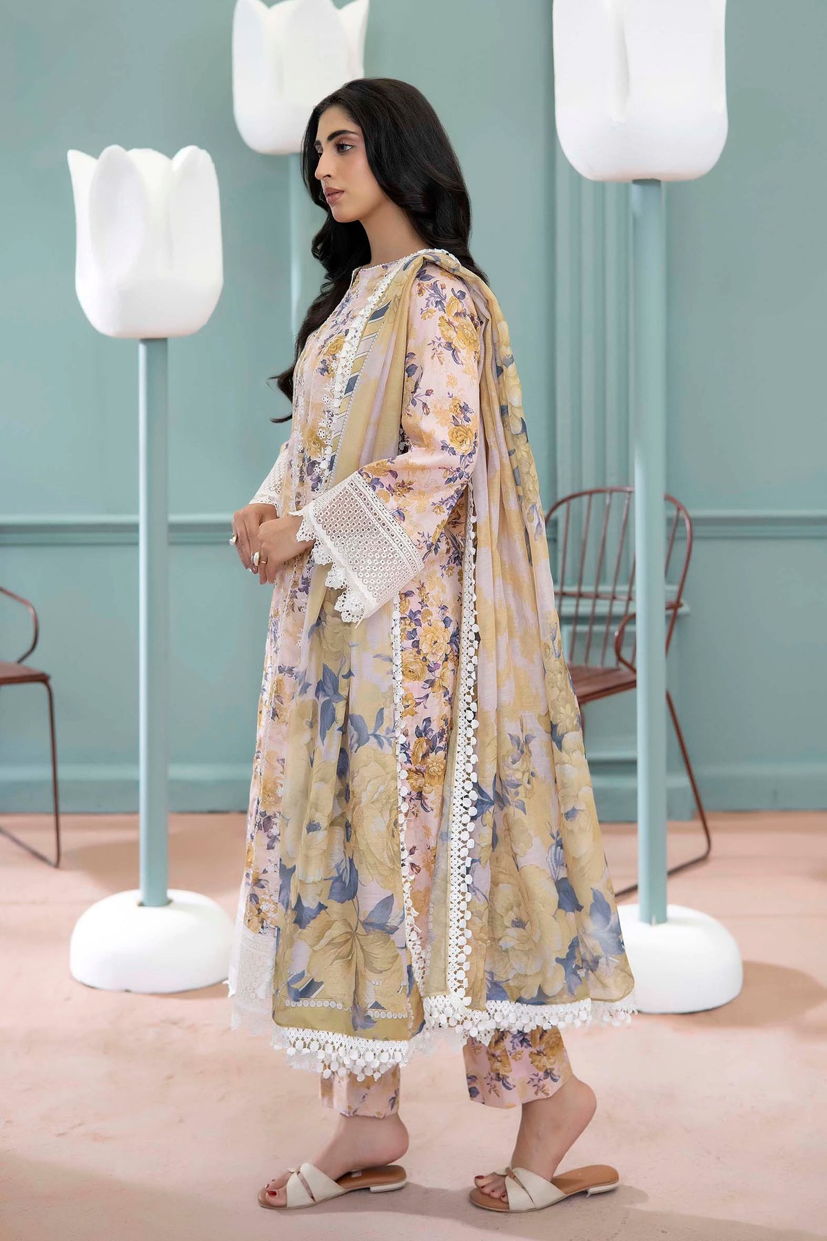 3 Piece – Printed Lawn