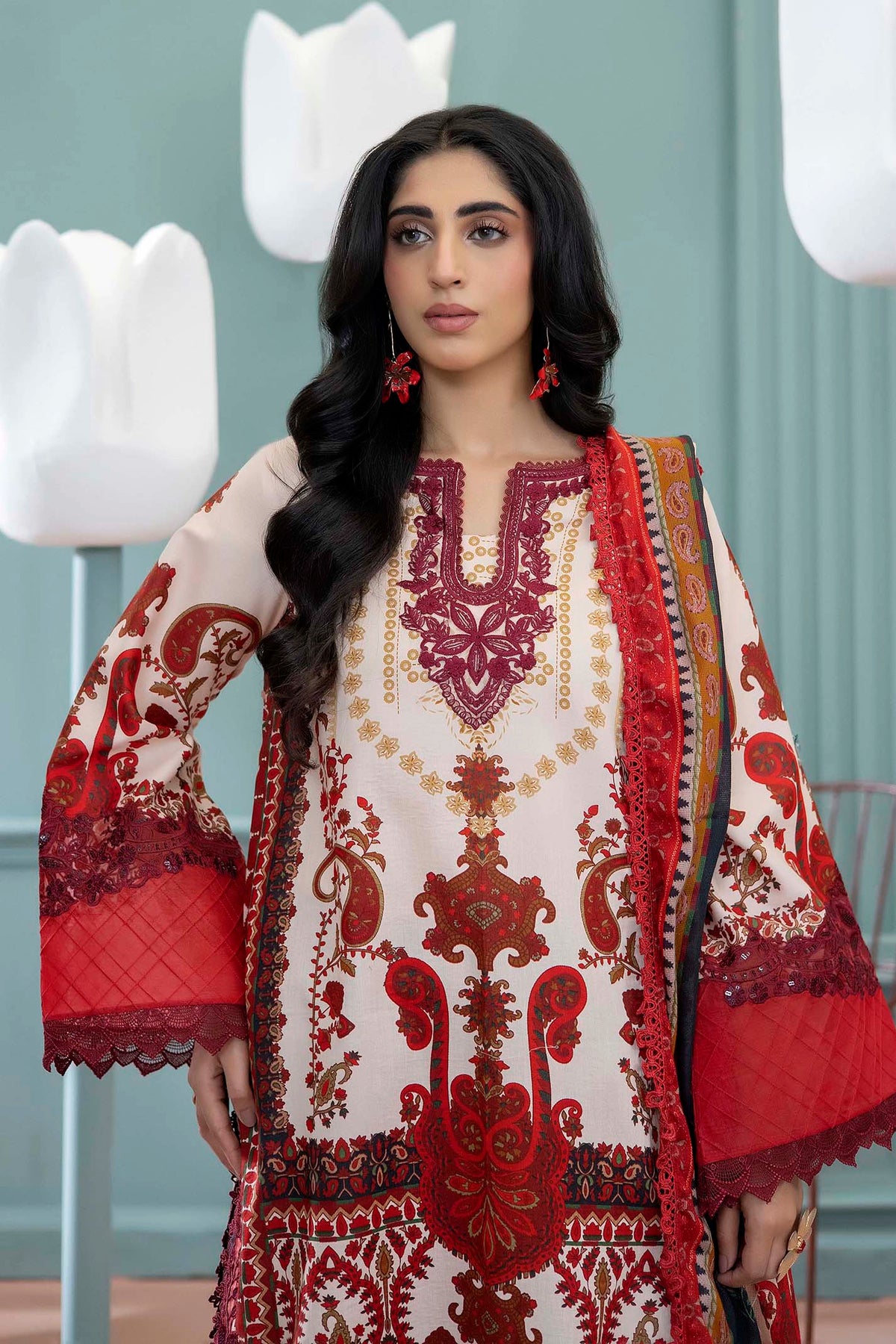 3 Piece – Printed Lawn