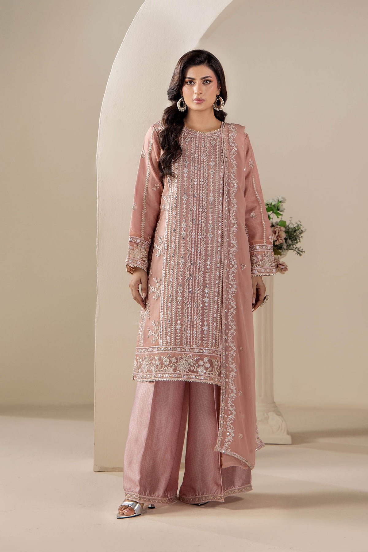 3 Piece – Embroidered Organza