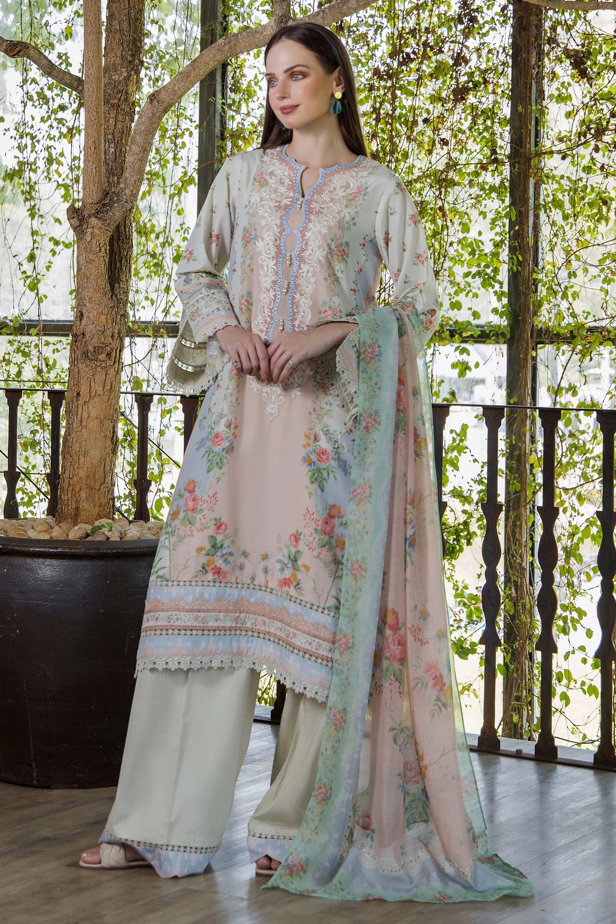 3 Piece – Printed Lawn