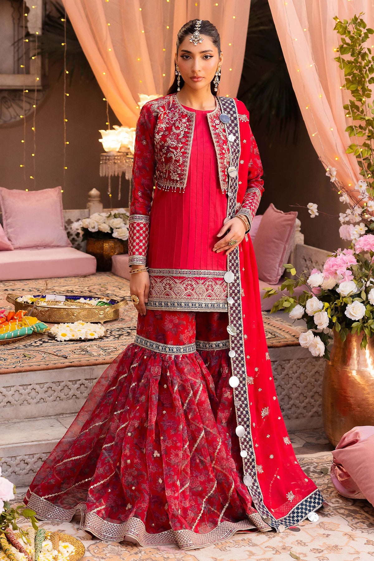 3 Piece – Embroidered Organza