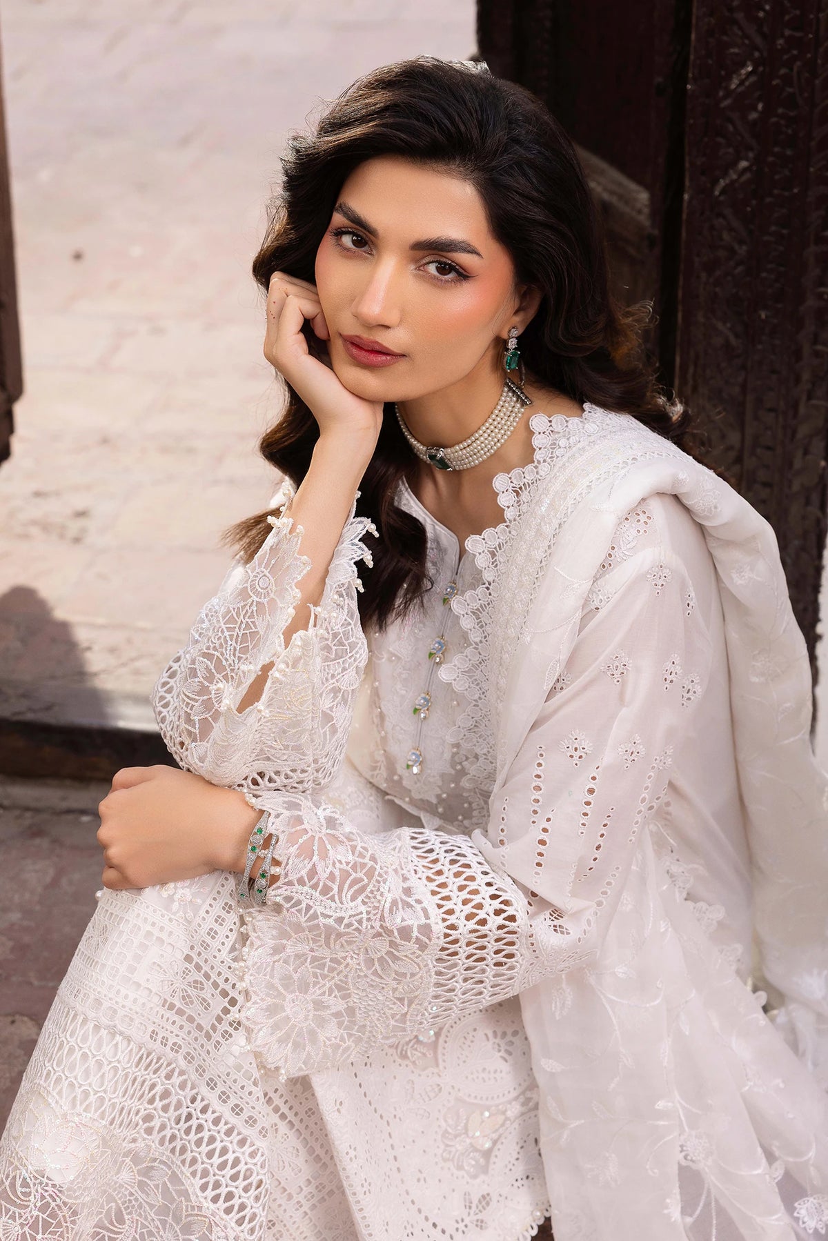 3 Piece – Embroidered Organza