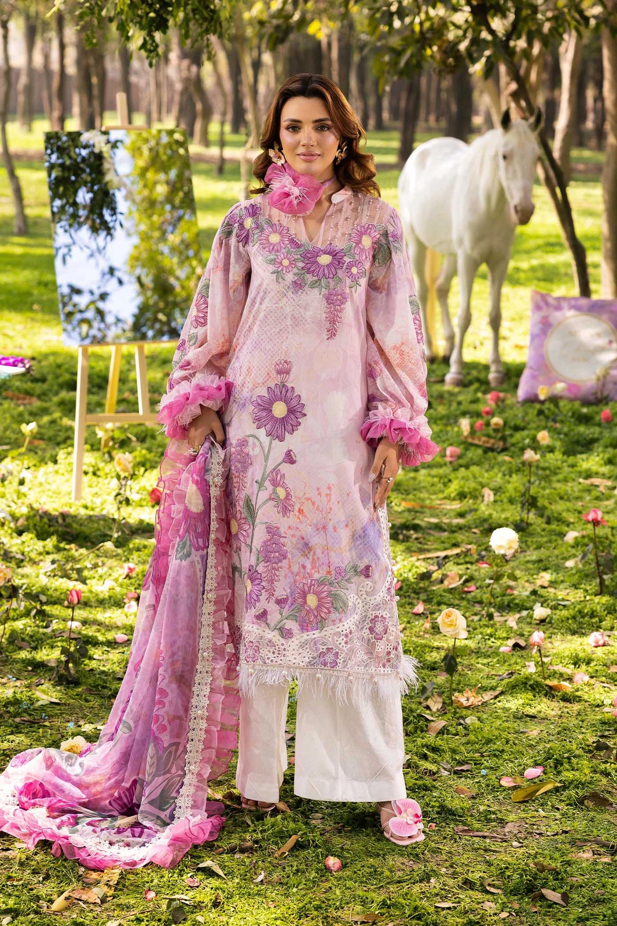 3 Piece – Printed Lawn