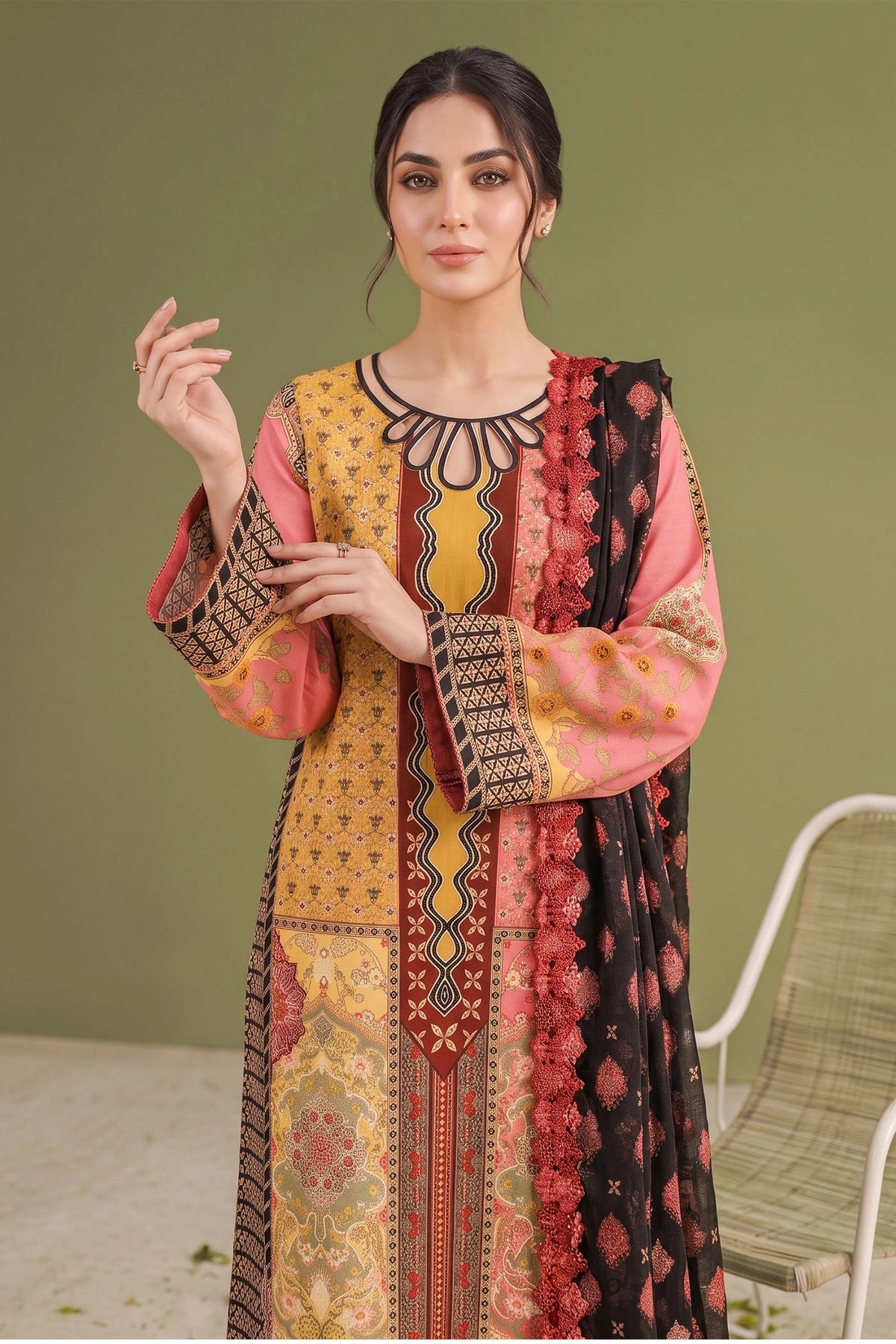 3 Piece – Printed Lawn