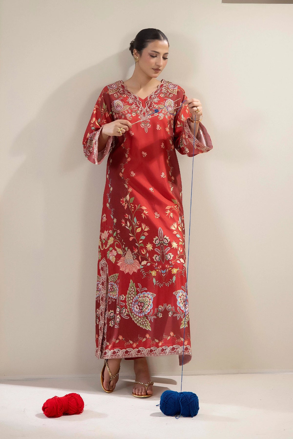 2 PIECE PRINTED KAFTAN