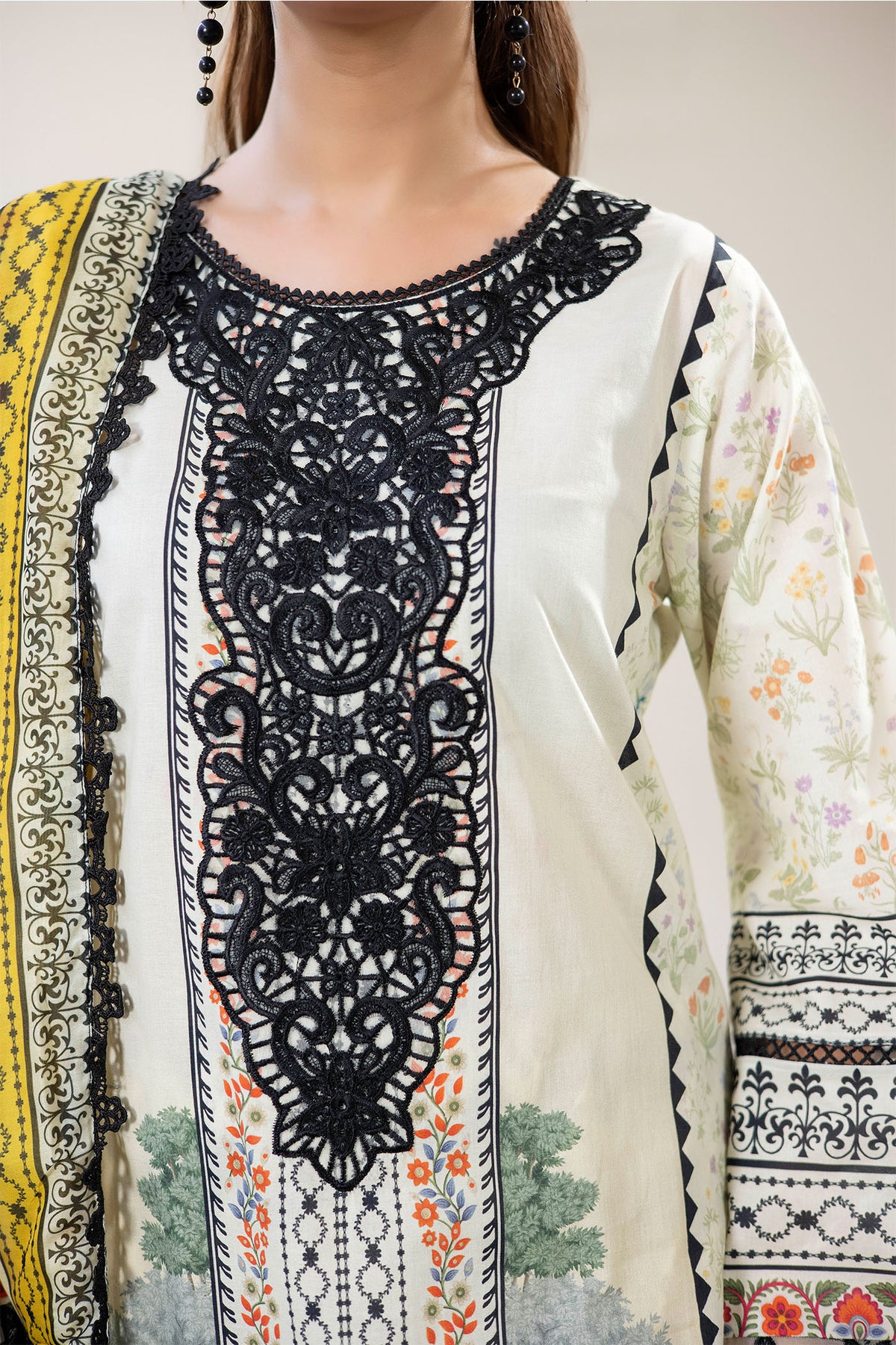 3 Piece – Printed Lawn