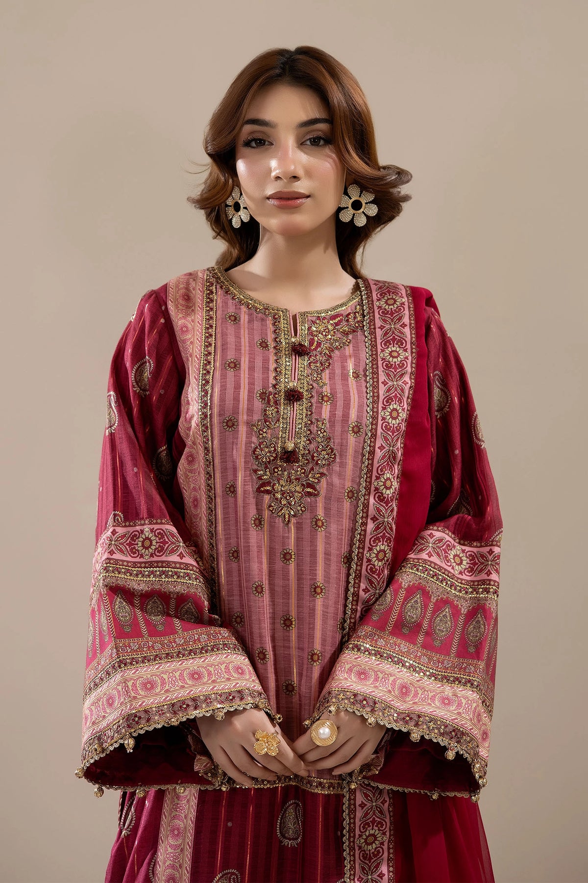3 Piece – Printed Jacquard