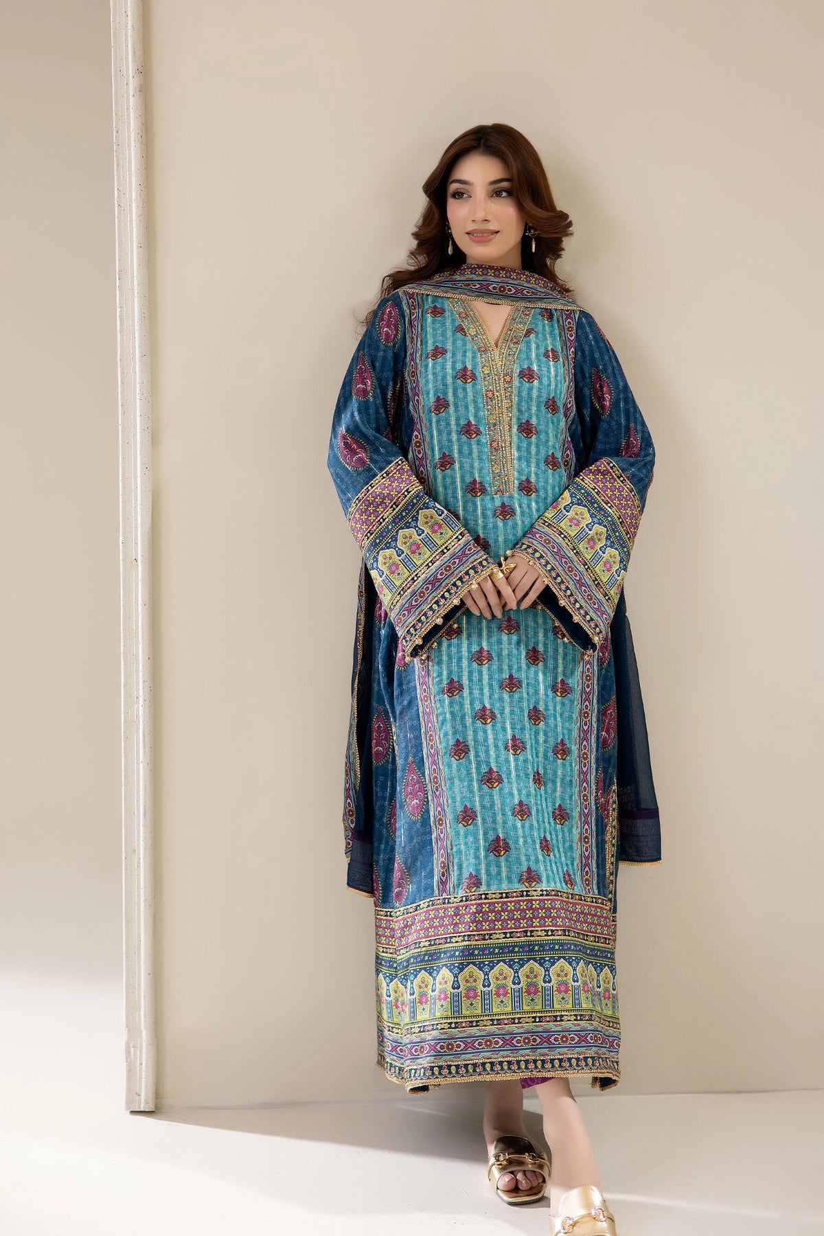 3 Piece – Printed Jacquard