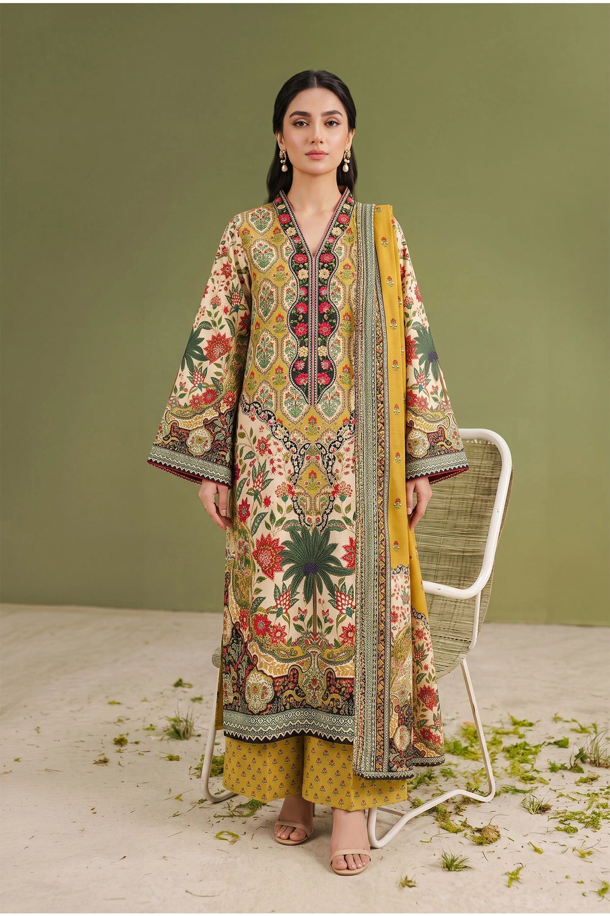 3 Piece – Printed Lawn