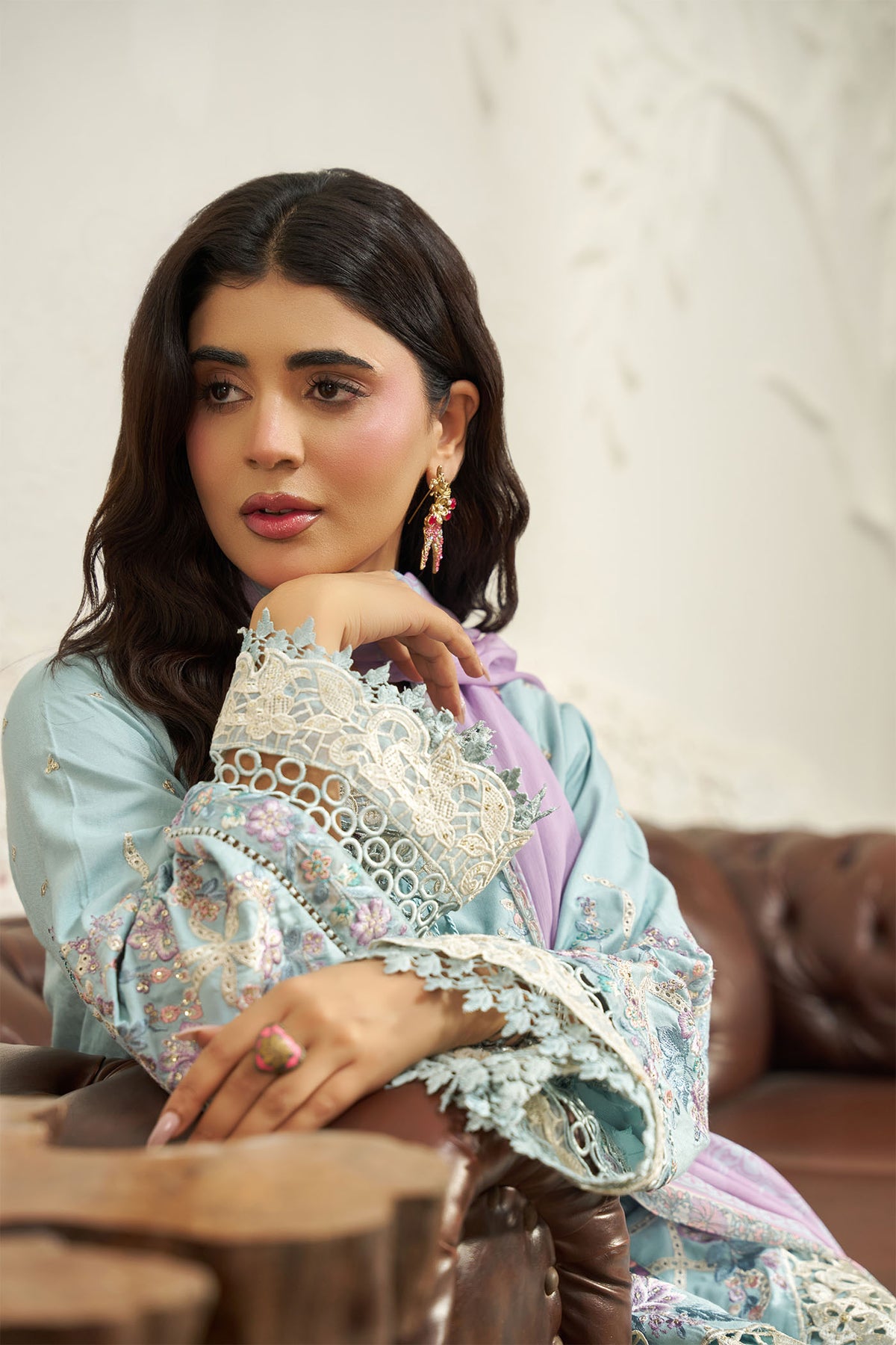 3 PIECE - EMBROIDERED LINEN EMB-712-A