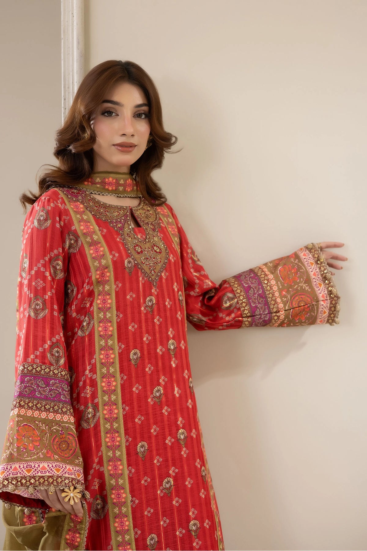3 Piece – Printed Jacquard