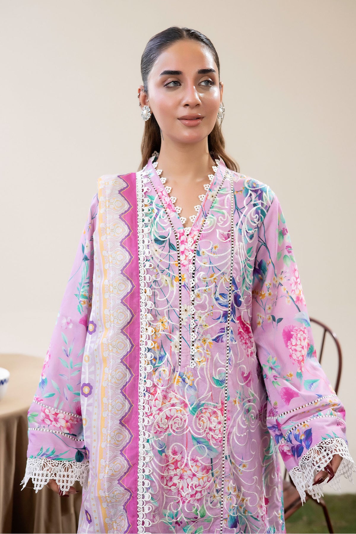 3 Piece – Printed Lawn