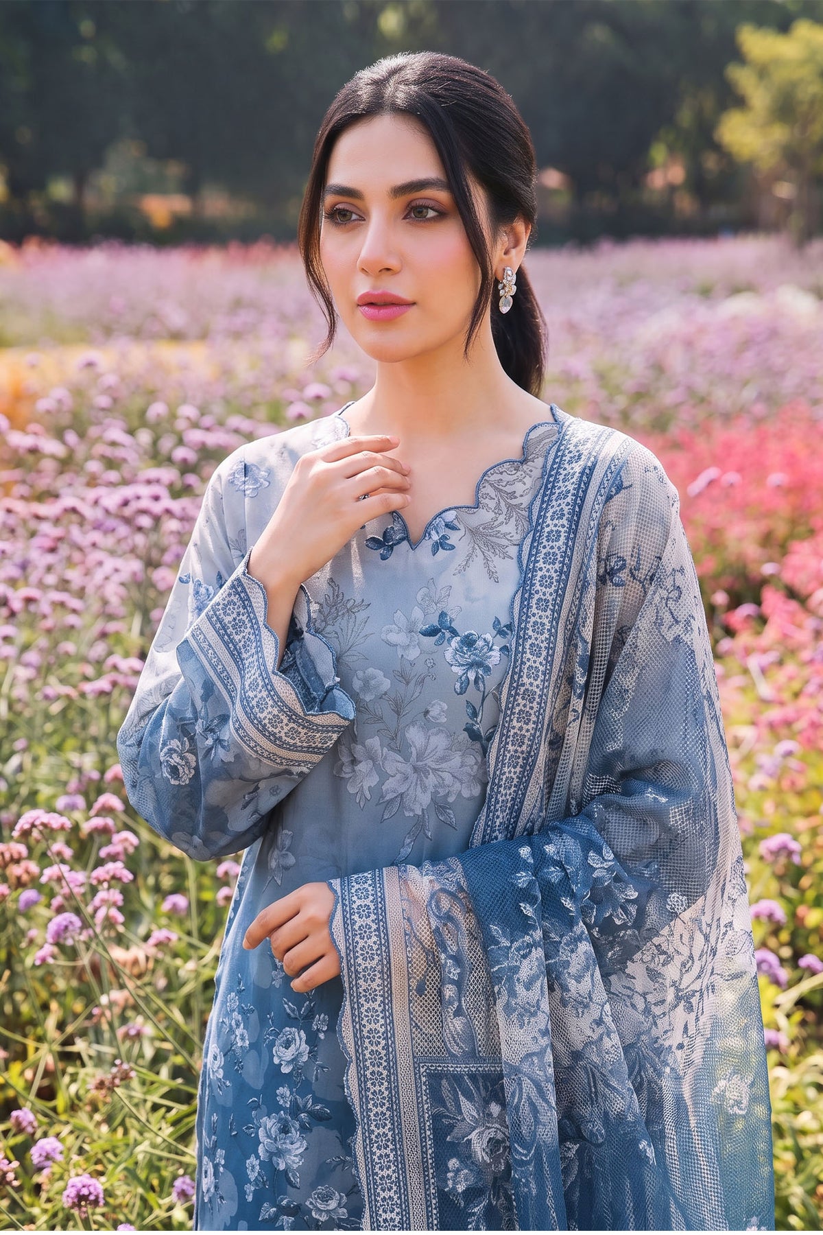 3 Piece – Printed Lawn