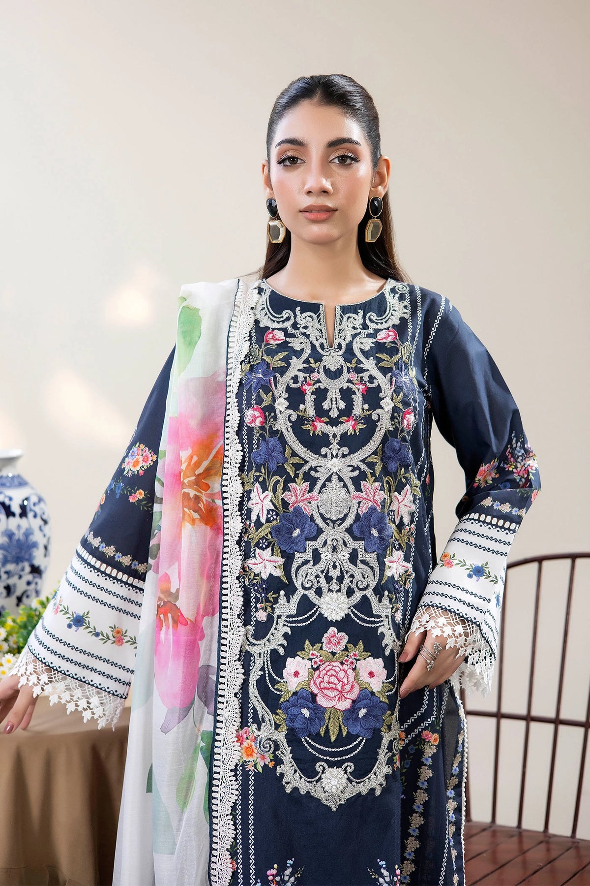 3 Piece – Printed Lawn