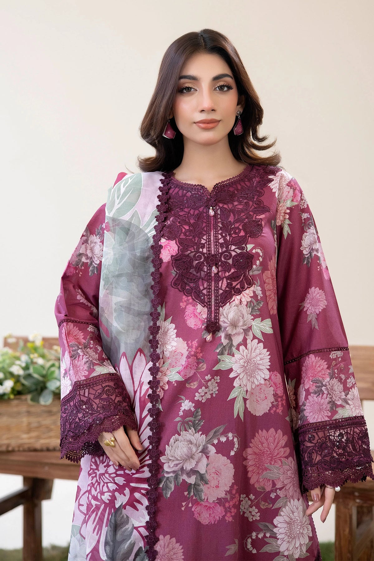 3 Piece – Printed Lawn