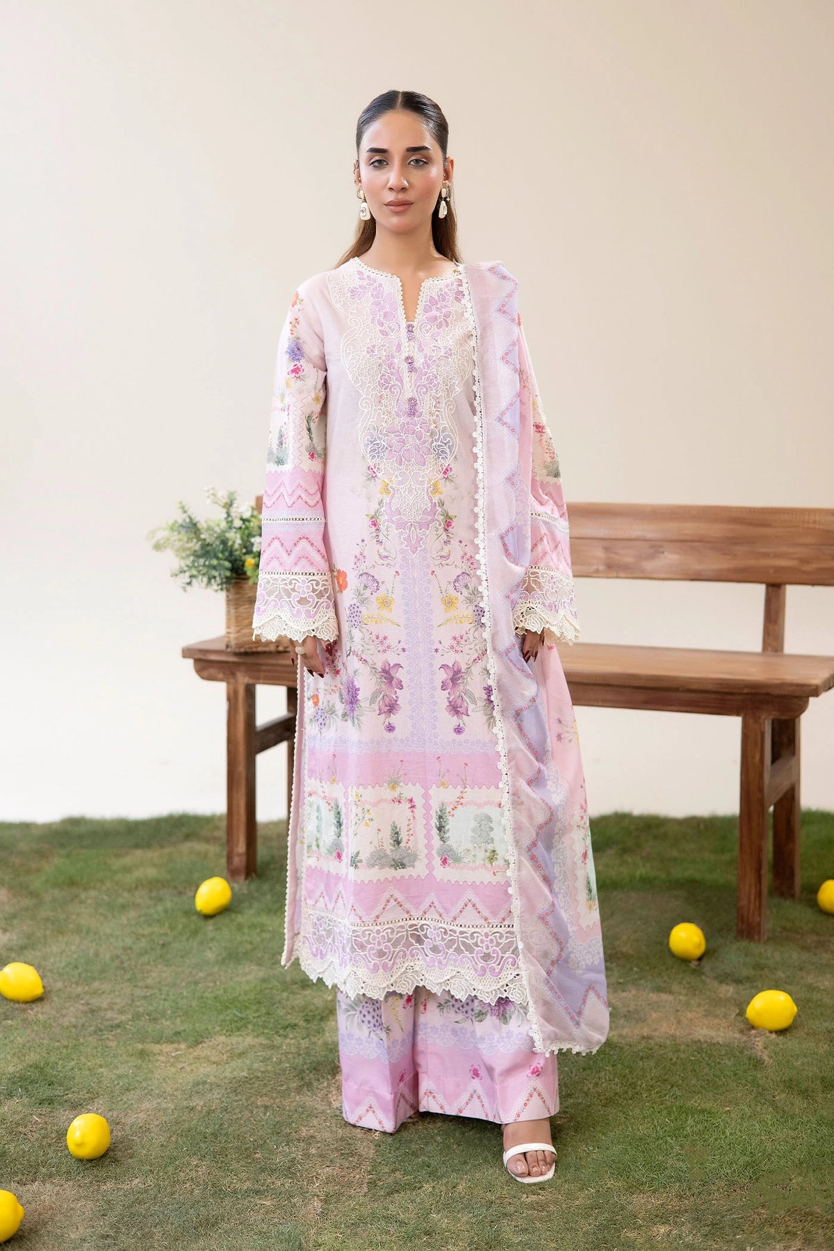 3 Piece – Printed Lawn