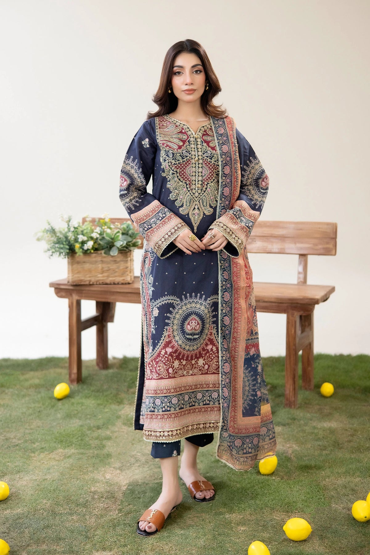 3 Piece – Printed Lawn