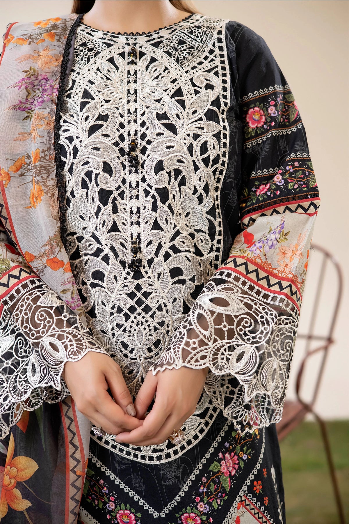 3 Piece – Printed Lawn