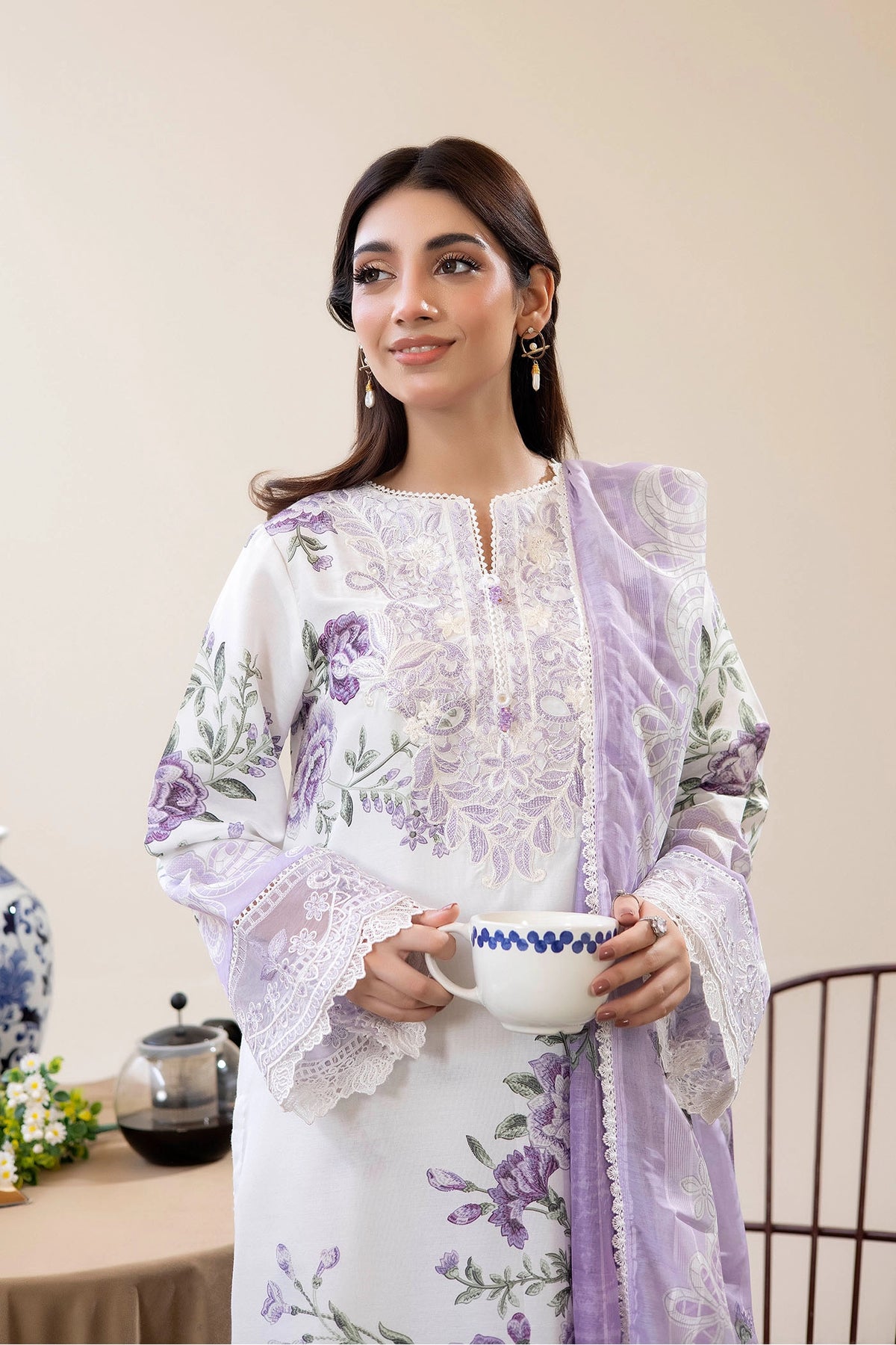 3 Piece – Printed Lawn