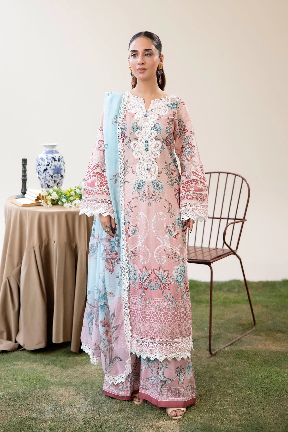 3 Piece – Printed Lawn