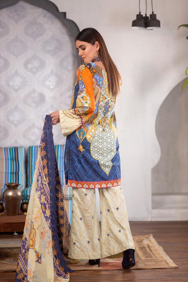 3 Piece – Printed Lawn