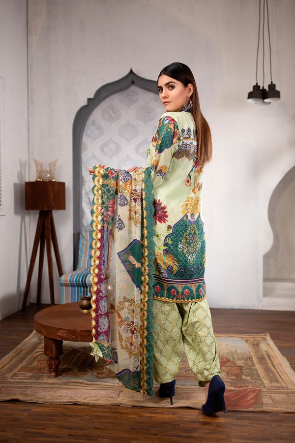 3 Piece – Printed Lawn