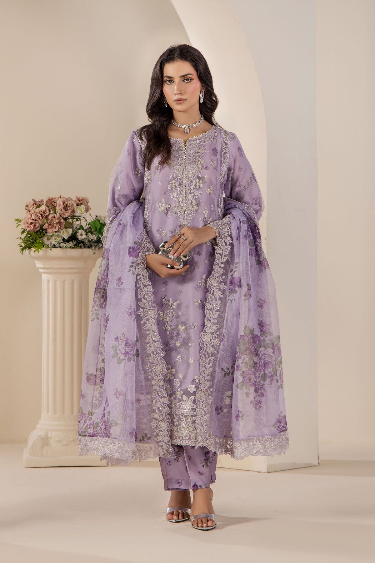 ADAN'S GHULAAB EMBROIDERED ORGANZA