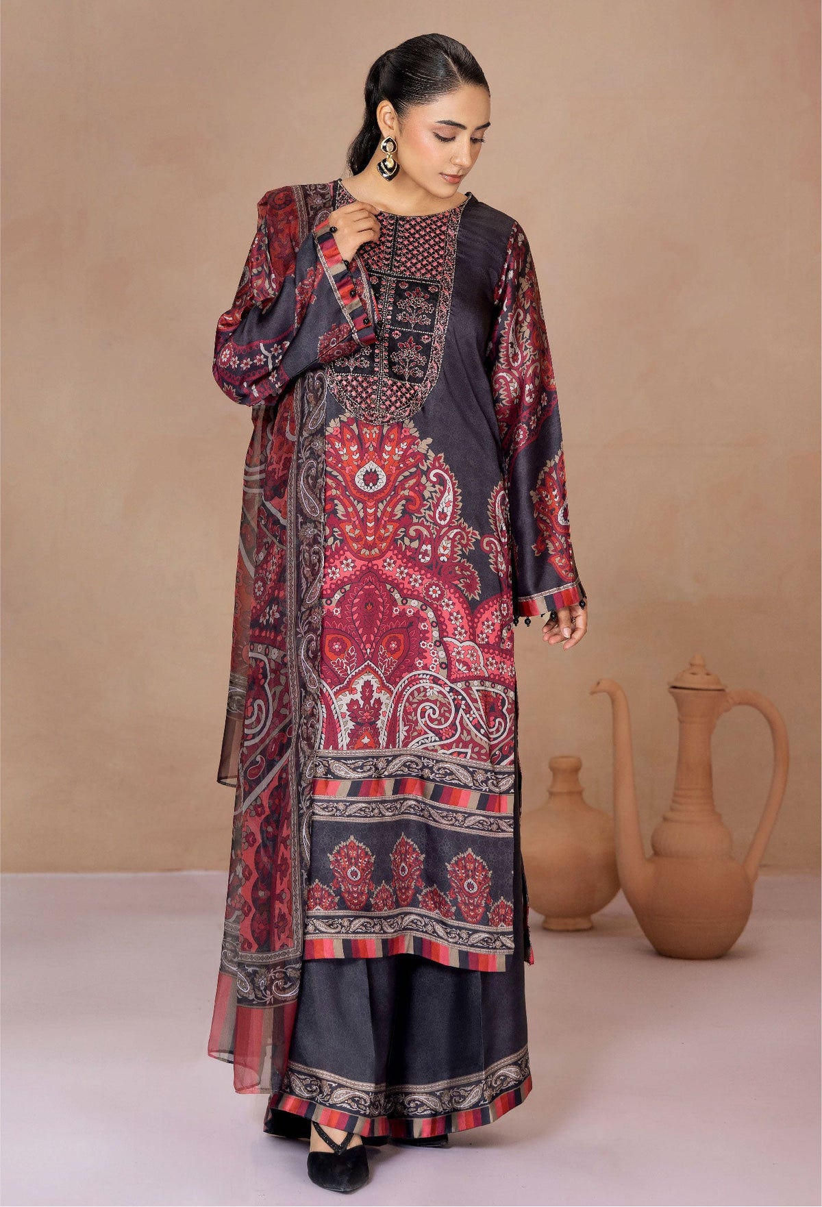Adan's Monochrome Unstitched Silk