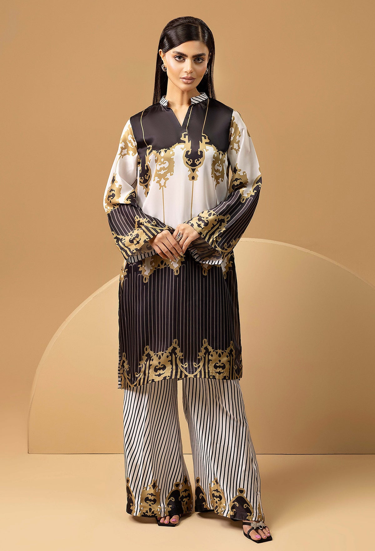 2 Piece – Printed Shamoz Silk