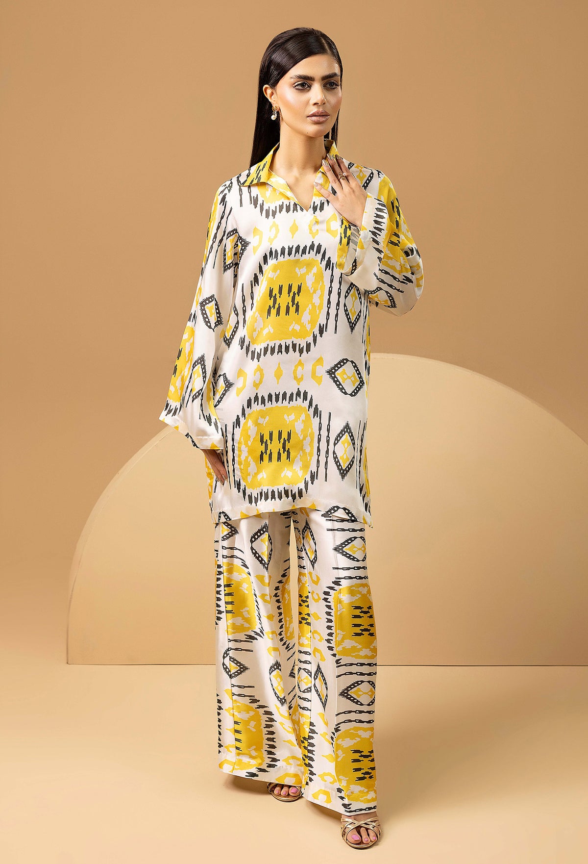 2 Piece – Printed Shamoz Silk