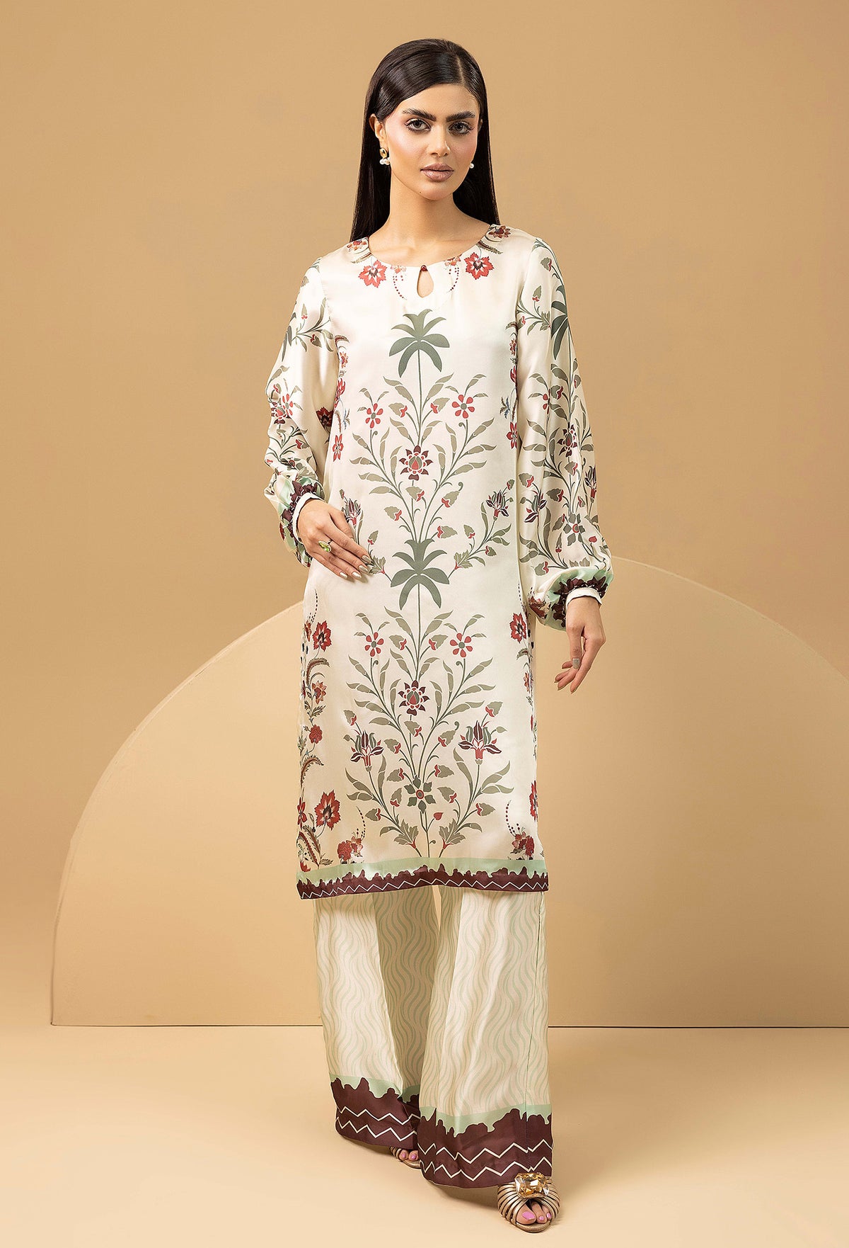 2 Piece – Printed Shamoz Silk