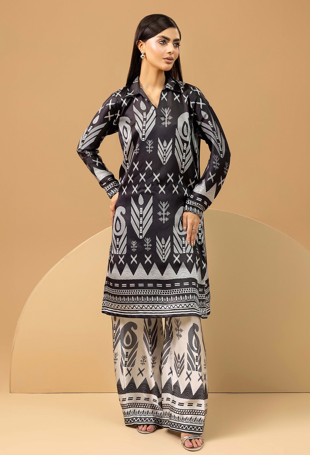 2 Piece – Printed Shamoz Silk