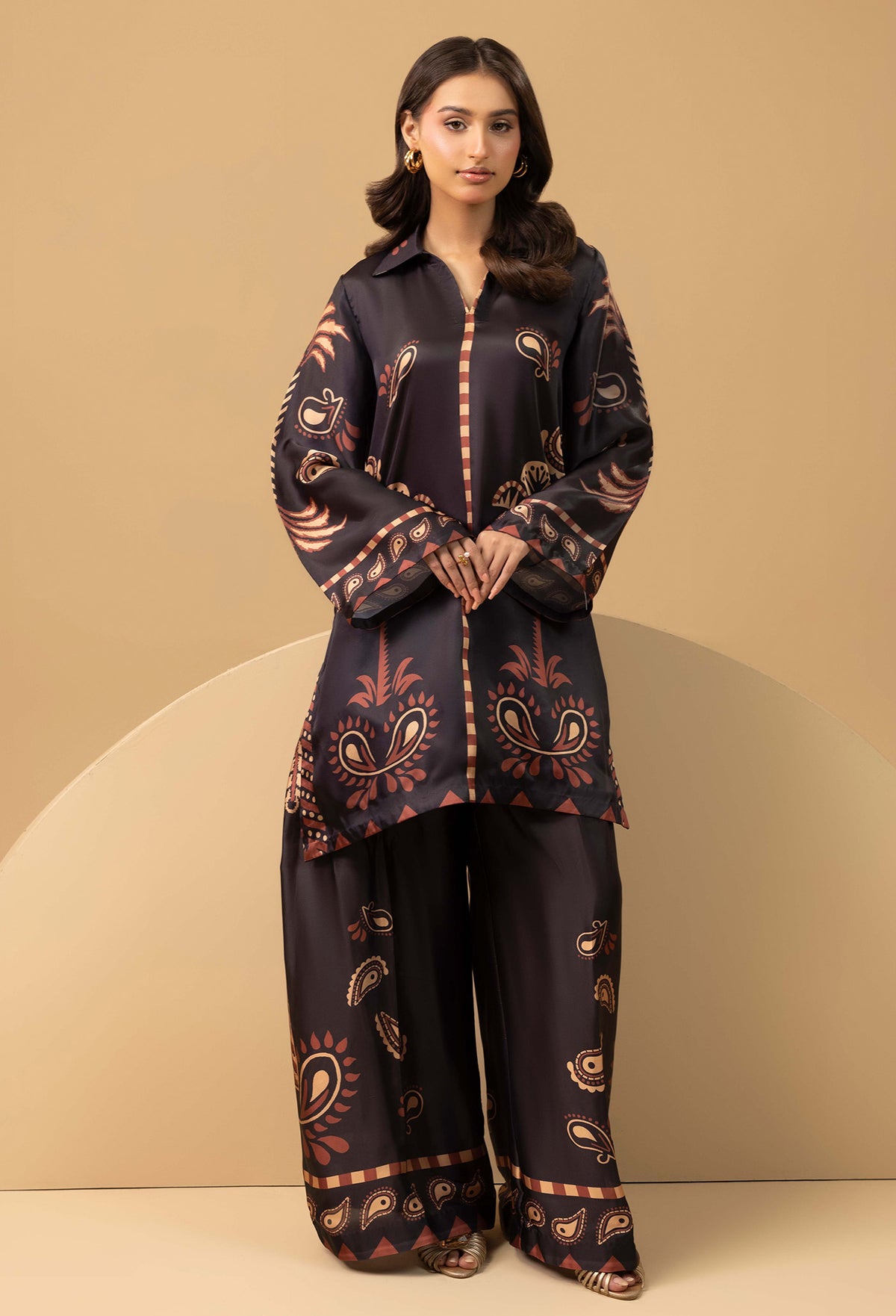 2 Piece – Printed Shamoz Silk