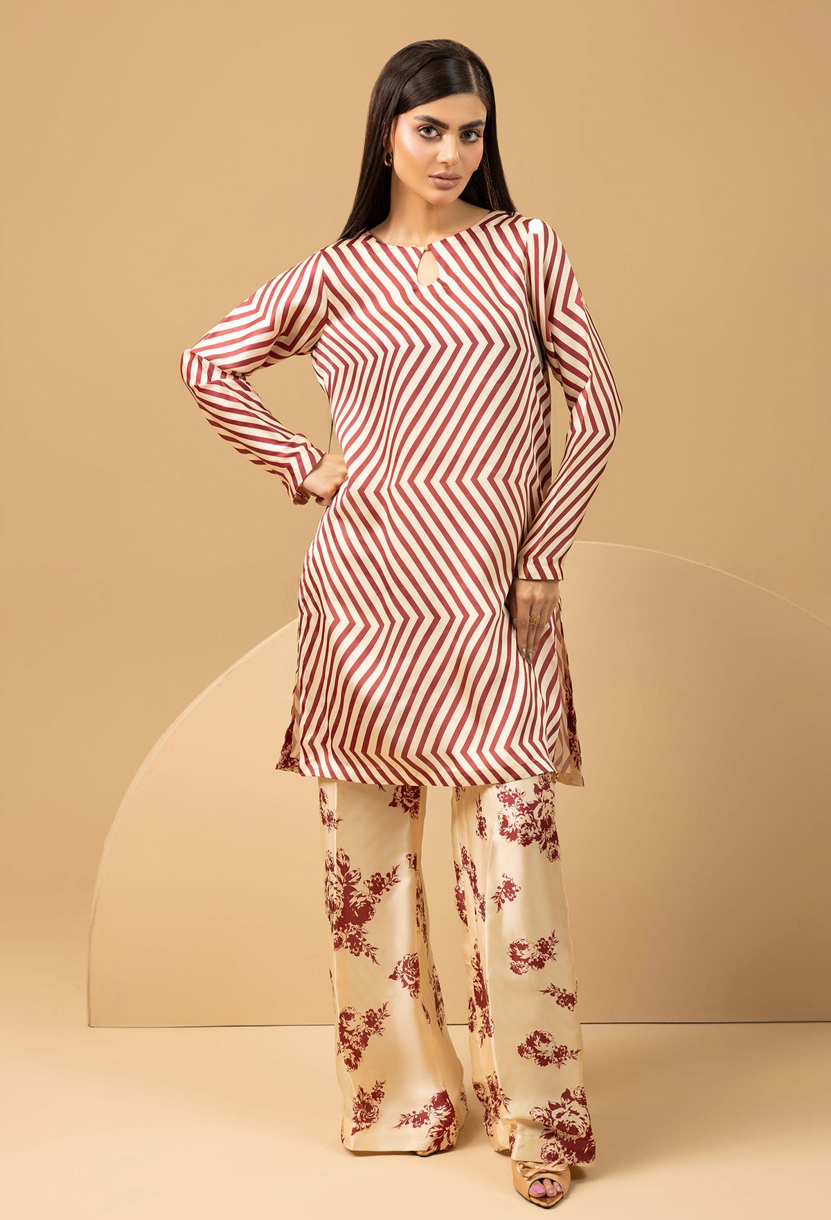 2 Piece – Printed Shamoz Silk