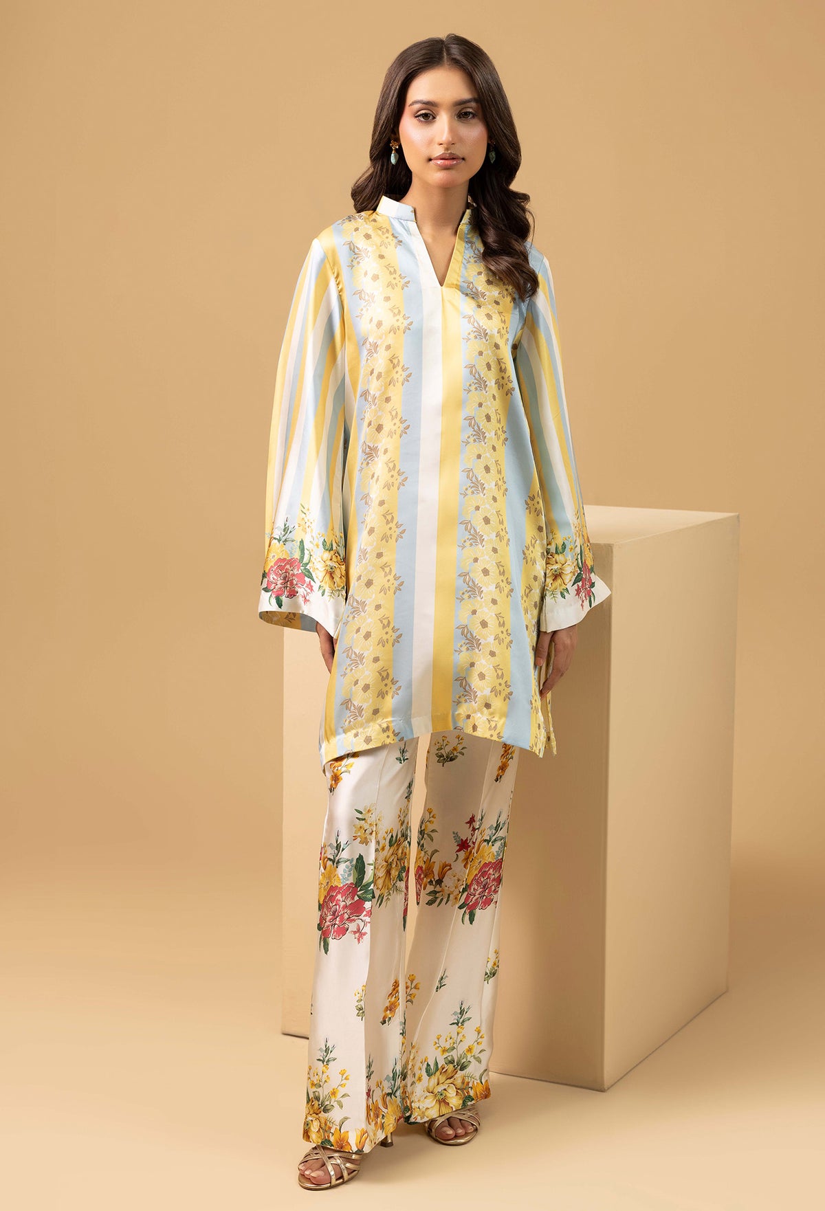 2 Piece – Printed Shamoz Silk