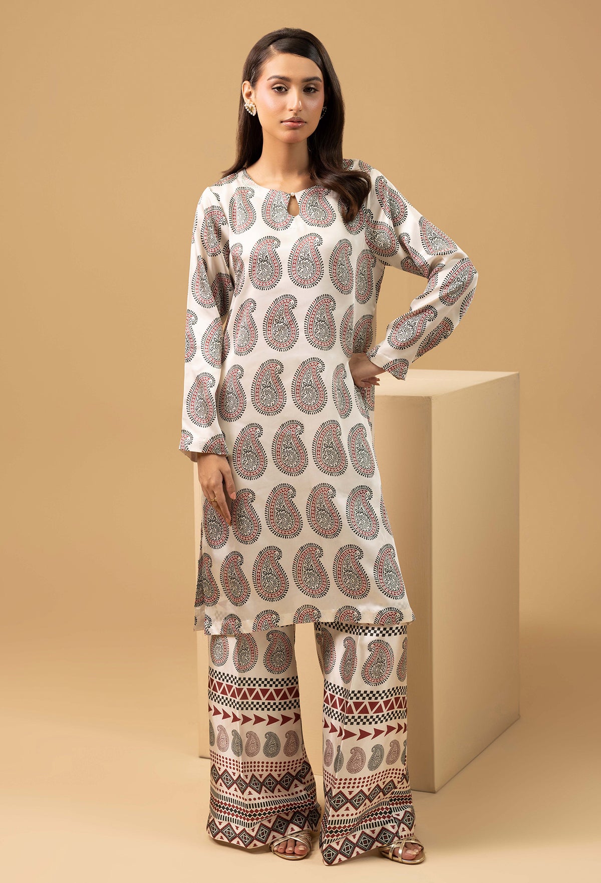 2 Piece – Printed Shamoz Silk