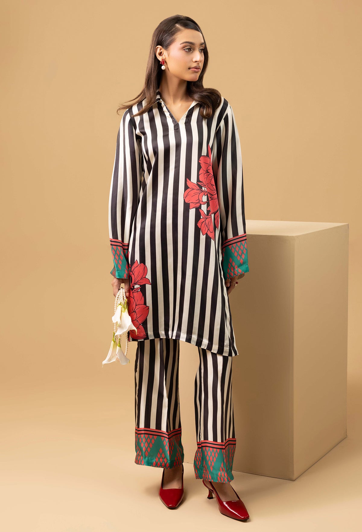 2 Piece – Printed Shamoz Silk