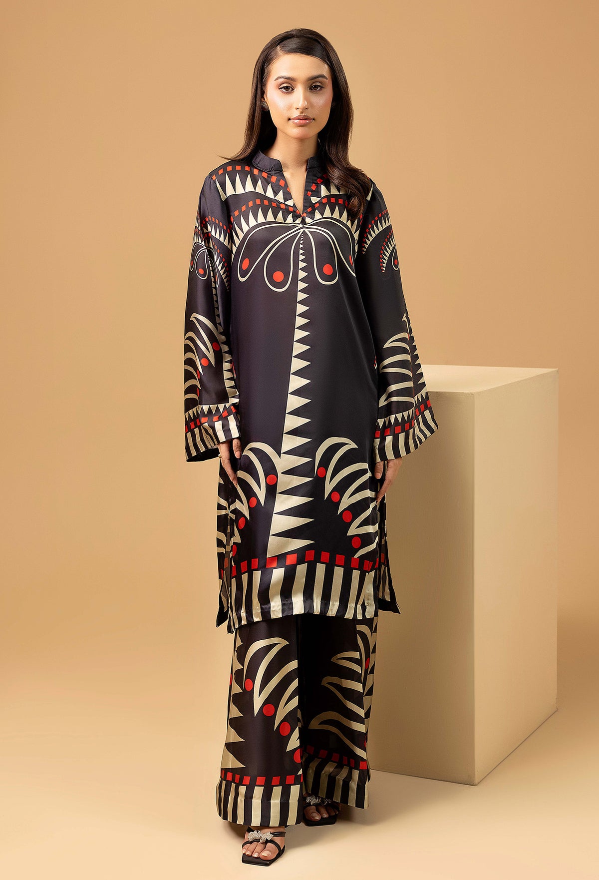 2 Piece – Printed Shamoz Silk
