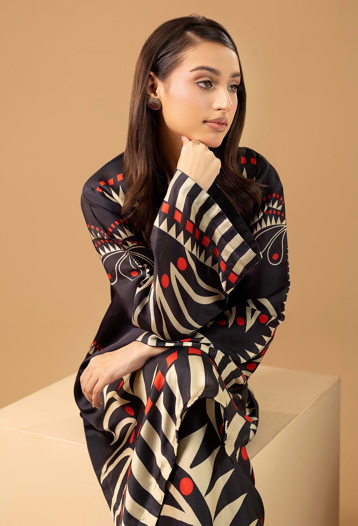 2 Piece – Printed Shamoz Silk