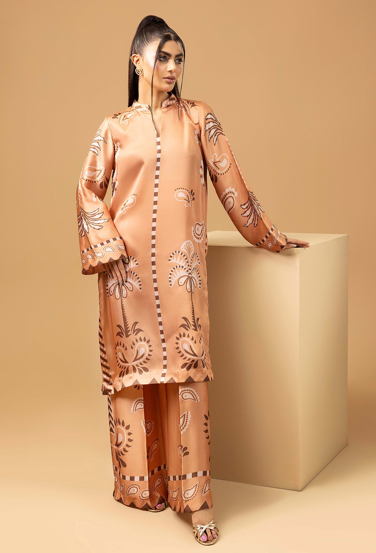 2 Piece – Printed Shamoz Silk